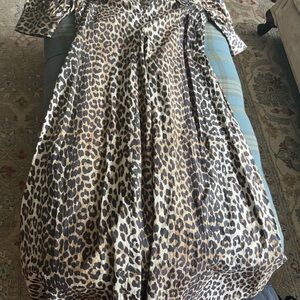 Leopard Print Maxi Dress by Ganni
